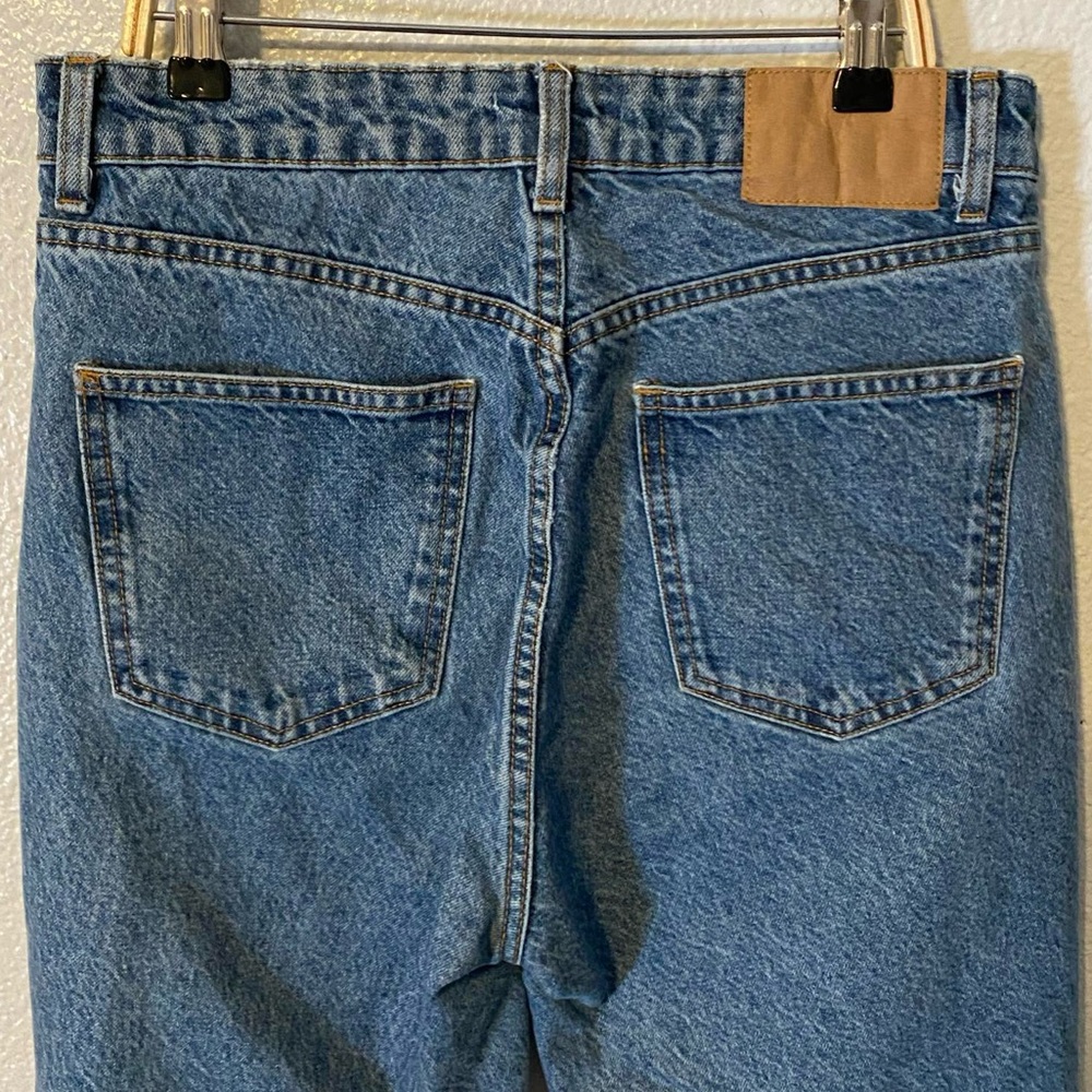 Zara High Rise Straight Leg Regular Wash Zip Fly Women’s Denim Jeans Size 8 - Picture 4 of 9